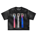'windows' See-through Boxy Net T-Shirt
